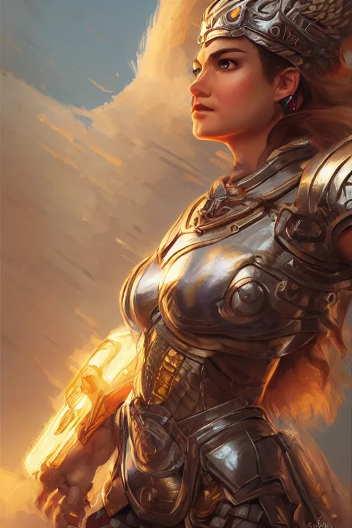 Image similar to amazon valkyrie athena, d & d, fantasy, portrait, highly detailed, headshot, digital painting, trending on artstation, concept art, sharp focus, illustration, art by artgerm and greg rutkowski and magali villeneuve