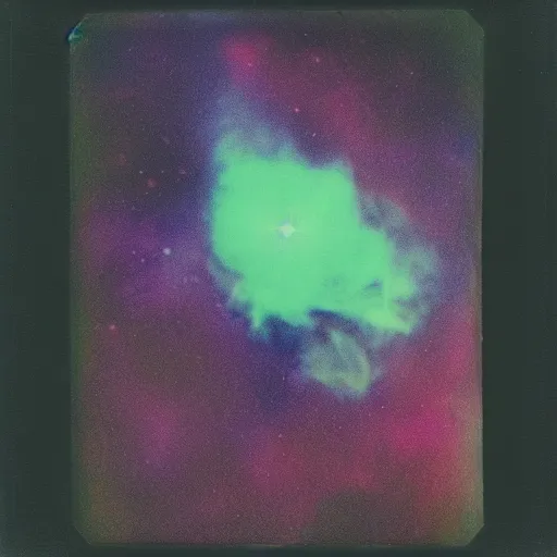 Image similar to experimental astrophotography nebula pickled dyed pickled warmed polaroid