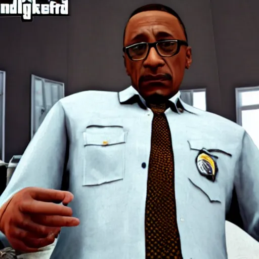 Prompt: gustavo fring in grand theft auto 5,