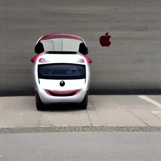 Prompt: apple car
