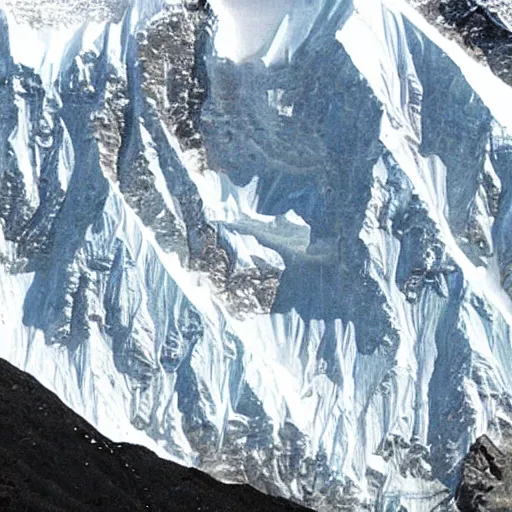Image similar to cross section of mount everest, detailed.