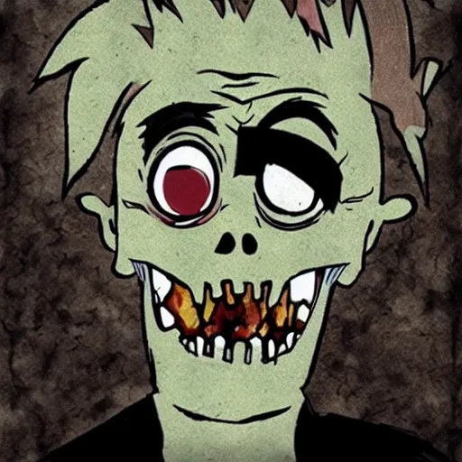 Prompt: zombie in the style of hayao miyazaki