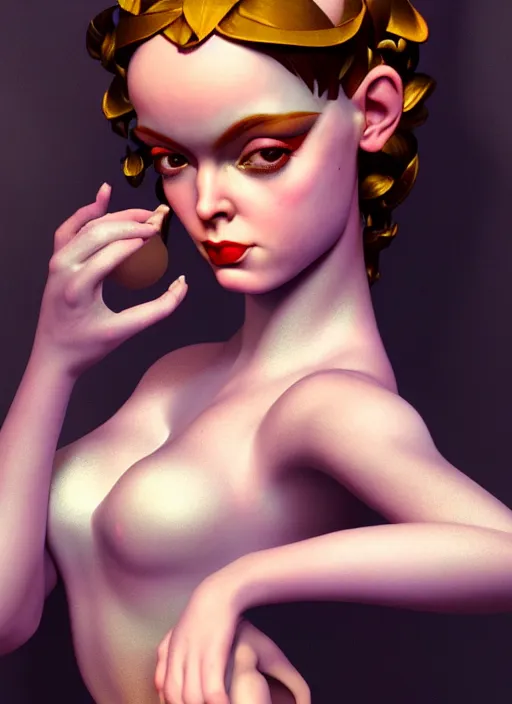 Image similar to cute fairy by tamara lempicka, ultra realistic, concept art, intricate details, highly detailed, photorealistic, octane render, 8 k, unreal engine,