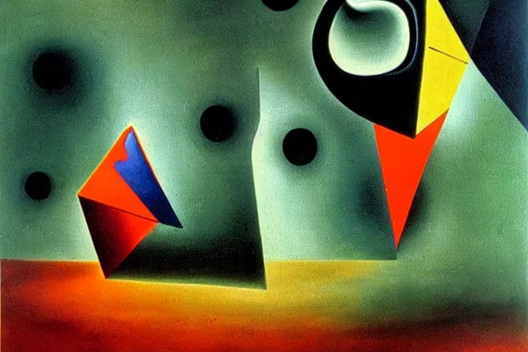 Prompt: born under a bad sign, good luck and trouble are my only friends, colors orange, white!!, dark green, dark blue, surreal abstract painting by salvador dali