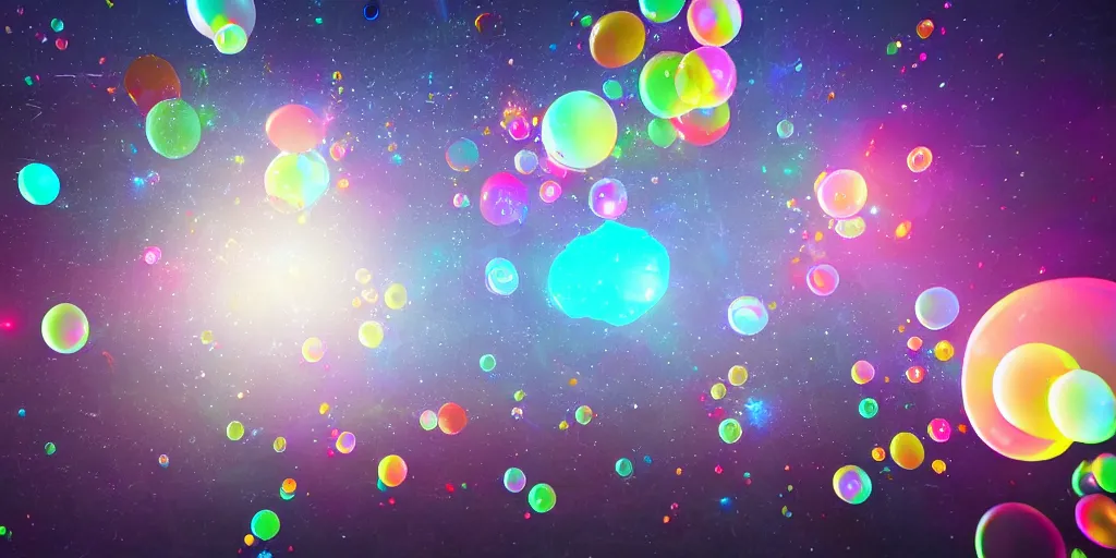 Prompt: bubbles floating away, award winning, 4k, digital art, colorful, volumetrics, hyper detailed, cinematic lighting