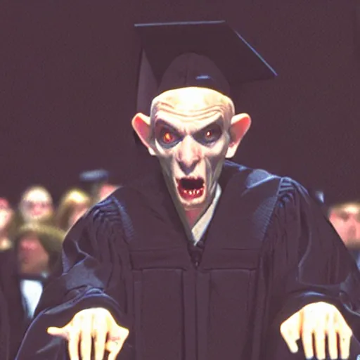 Image similar to nosferatu gives university graduation speech