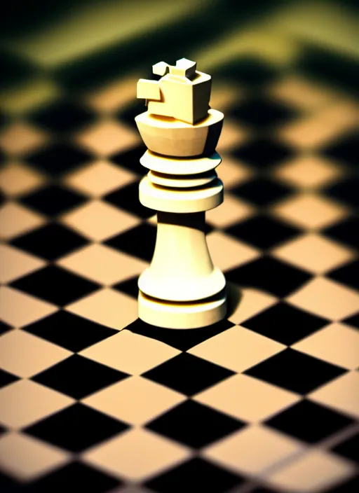 Prompt: ( voxel queen chess piece, isometric, sharpfocus, photorealism, soft diffuse autumn lights, some sun light ray, dark room wall, canon 5 d 5 0 mm lens