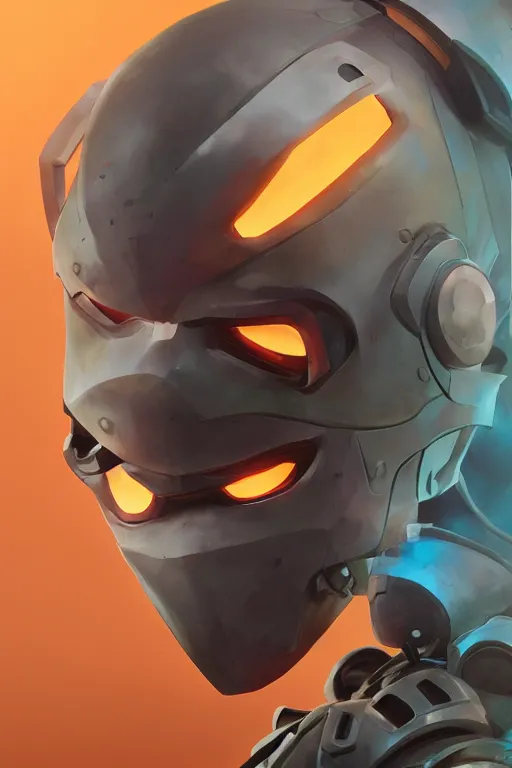 Image similar to epic mask helmet robot ninja portrait stylized as fornite style game design fanart by concept artist gervasio canda, behance hd by jesper ejsing, by rhads, makoto shinkai and lois van baarle, ilya kuvshinov, rossdraws global illumination radiating a glowing aura global illumination ray tracing hdr render in unreal engine 5