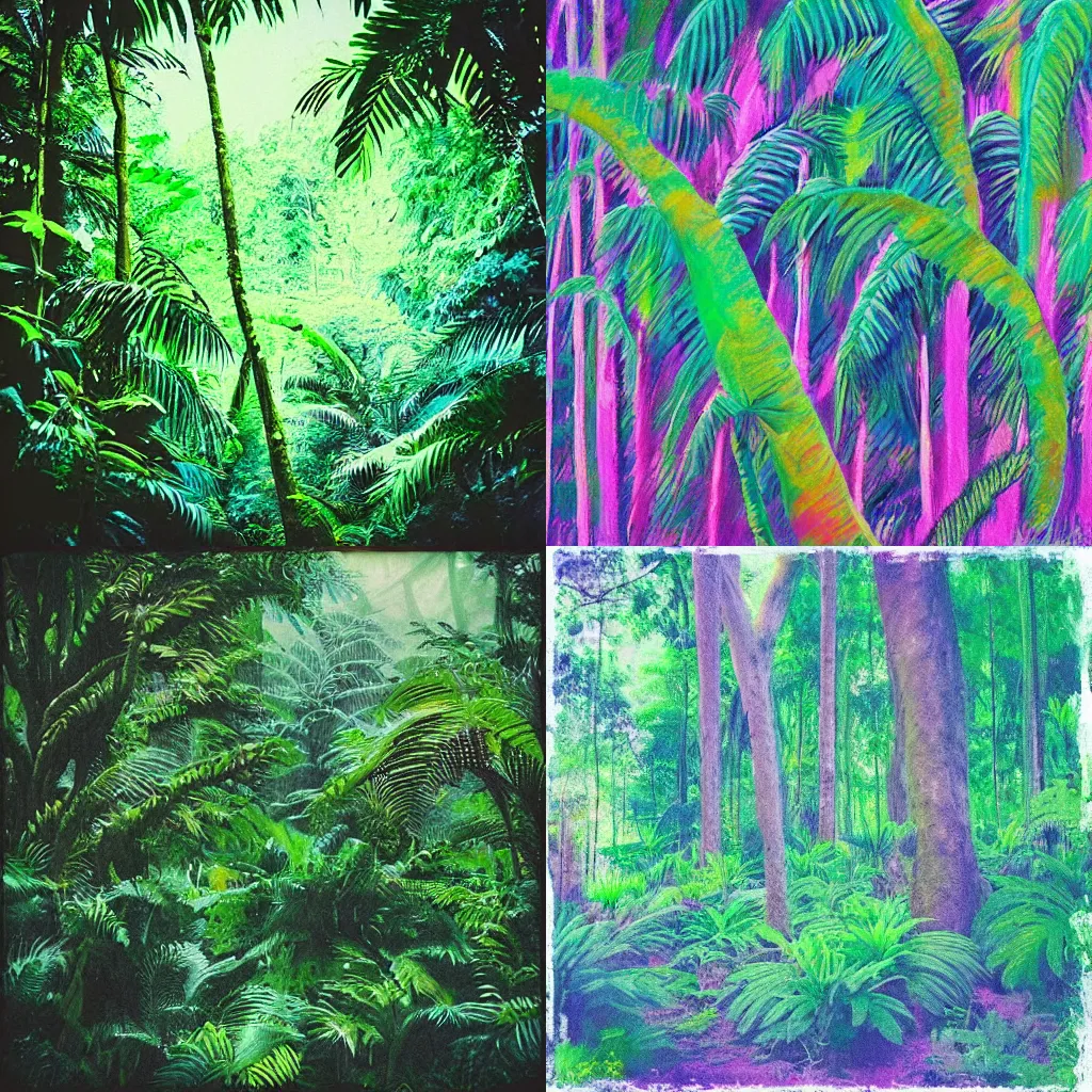 Prompt: “Pastel Rainforest”