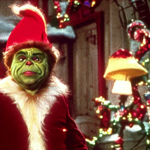 Prompt: A still of Danny Devito as the Grinch in How the Grinch Stole Christmas (2000)