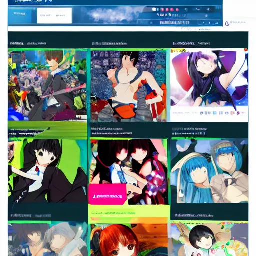 Image similar to Pixiv frontpage