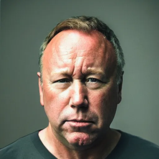 Image similar to a person who is a genetic combination of alex jones and bernie sanders, face and upper - body focus, detailed eyes, androgynous, photograph taken in 2 0 2 0, award winning photograph, cinestill 8 0 0 t