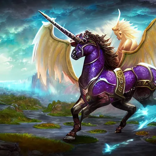 Prompt: fantasy game MMORPG Unicorn