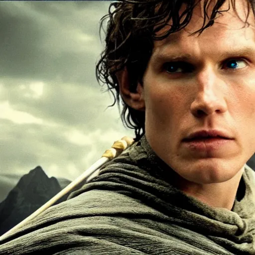 Image similar to Live Action Still of Jerma in The Lord of the Rings, real life, hyperrealistic, ultra realistic, realistic, highly detailed, epic, HD quality, 8k resolution, body and headshot, film still