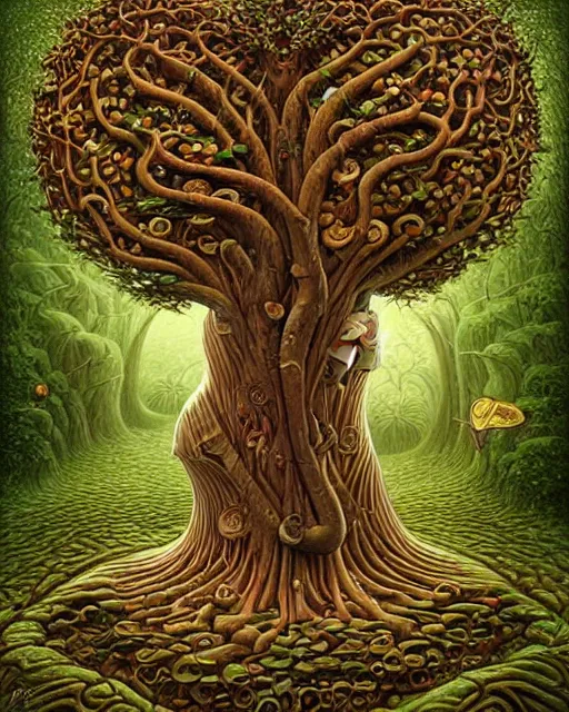 Image similar to the oracle of trees by naoto hattori, masterpiece