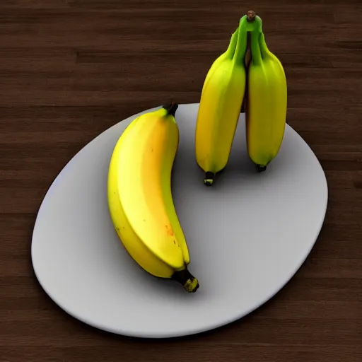 Image similar to banana on a table 3D render cinema 3D