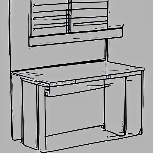 Prompt: ikea style, instruction manual for a nonexistent piece of furniture, digital drawing