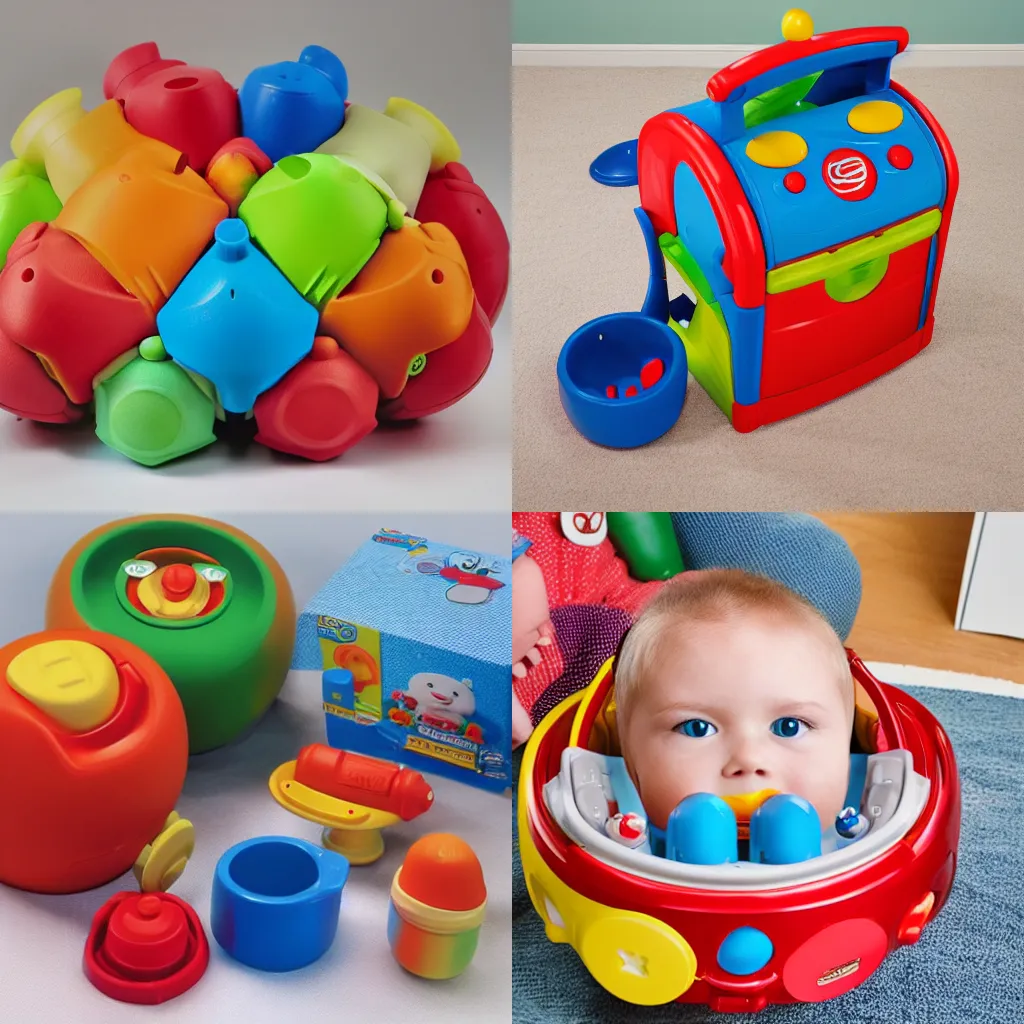 Prompt: fisher price bomb, product photo