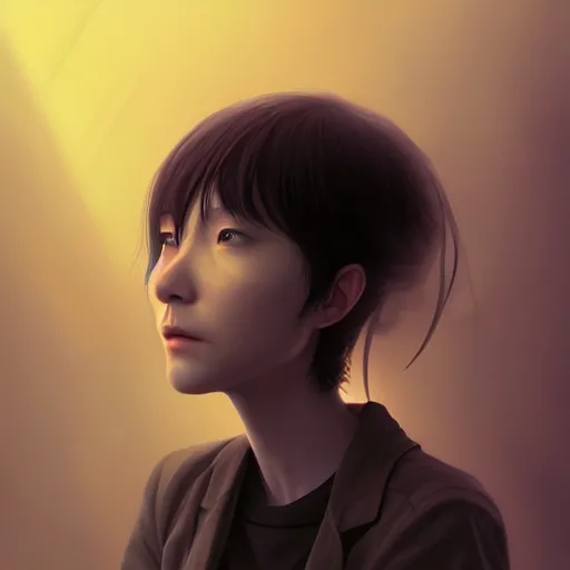 Image similar to portait of serial experiments : lain, sci - fi, intricate, elegant, highly detailed, digital painting, artstation, concept art, smooth, sharp focus, illustration, by bartek fedyczak, erak note, tooth wu, neil richards, kan liu, siwoo kim, jisu choe