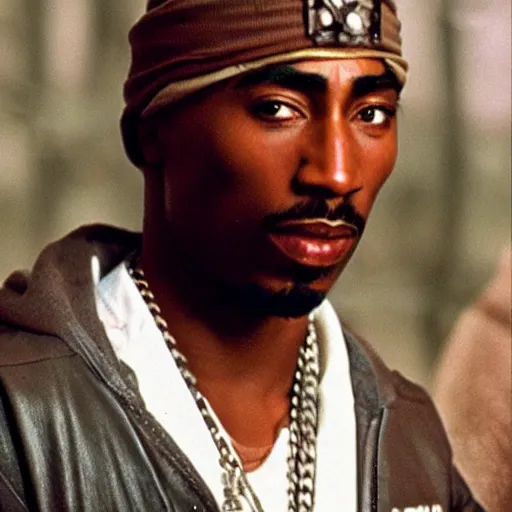 Prompt: tupac shakur starring in star wars 1 9 7 2