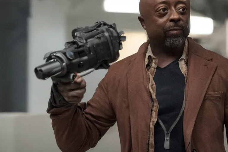 Prompt: donnell rawlings as ashy larry movie still, from the new die hard movie, 8 k, realistic