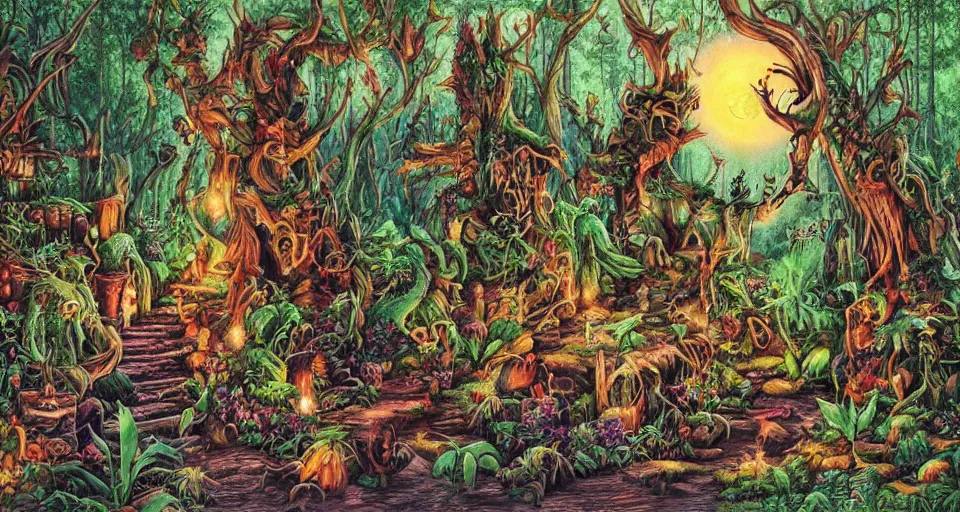 Image similar to Enchanted and magic forest, by ED roth