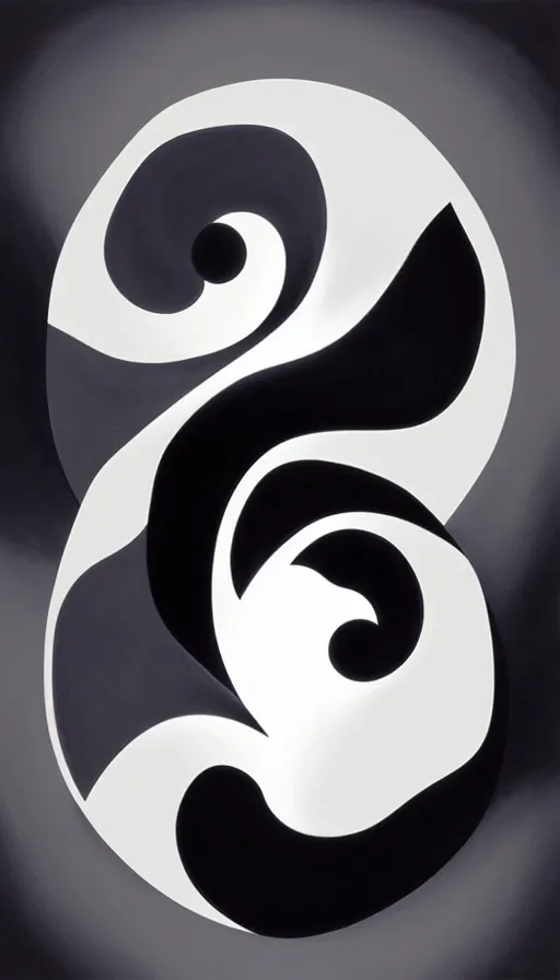 Image similar to Abstract representation of ying Yang concept, by ARTGERM