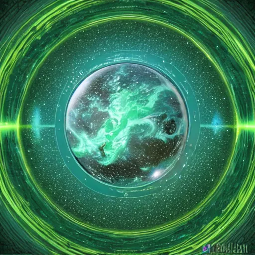 Image similar to Emerald Ocean-Planet in space