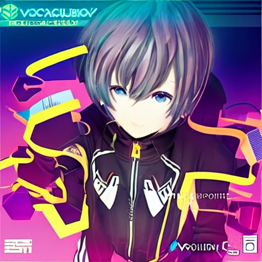 Image similar to box art for a new vocaloid