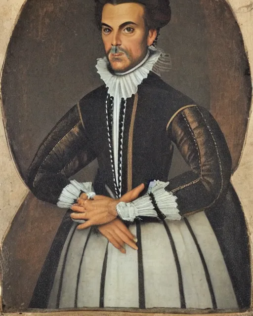 Image similar to a 1 6 0 0 s portrait of george clooney