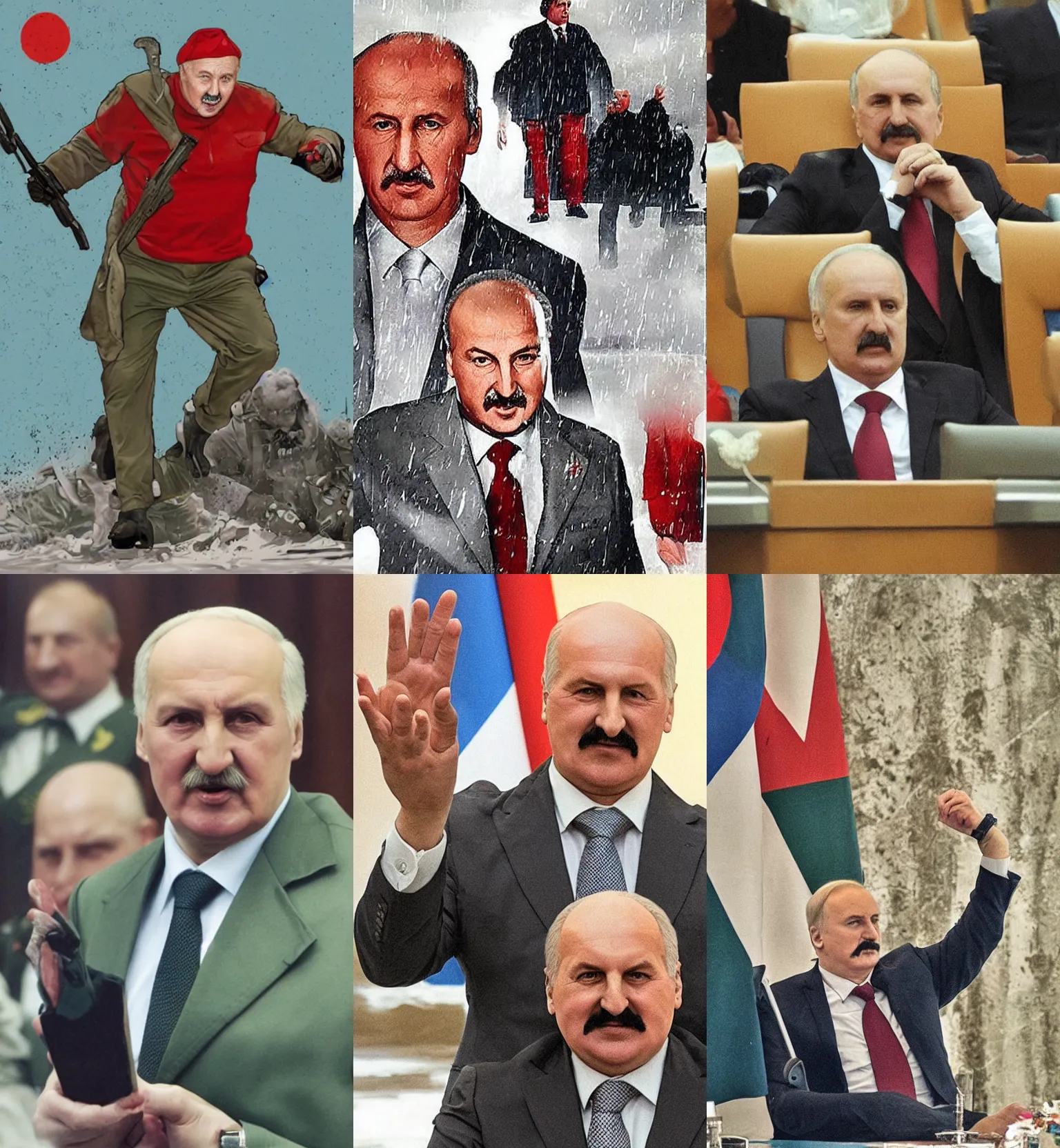 Prompt: “ lukashenko as die hard, illustration ”