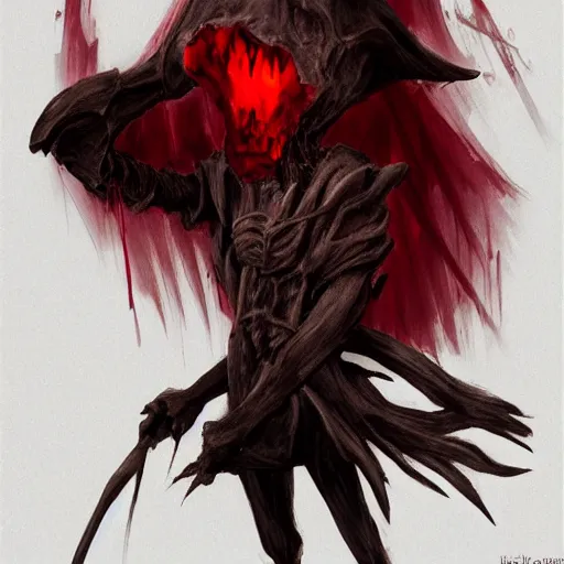 Prompt: dark oppressive amtosphere luficer which is super angry talking with the with extreme anger filled reaper in dark hell with dark red highlights, by aleksandra waliszewska and aoi ogata, horror dystopia concept art