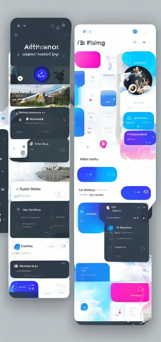 Image similar to the user interface of an app for booking flights, trending on dribbble, artstation, behance. made in figma, ux, graphic design, user experience design, cuberto, ios