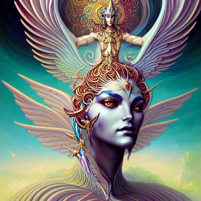 stylized painting of an psychedelic angelic celestial | Stable ...