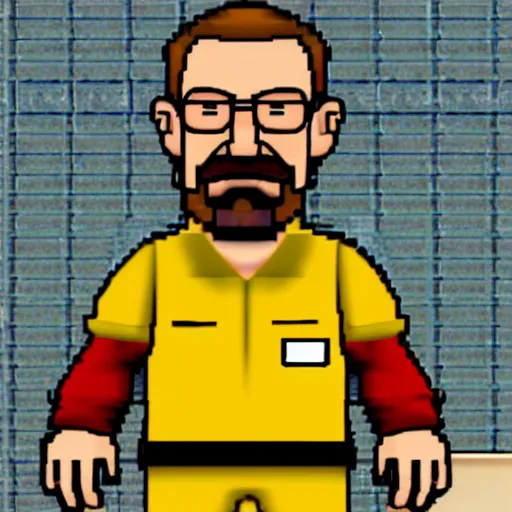 Prompt: Walter White on Nintendo 64, screenshot