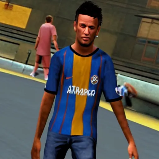 Image similar to screenshot of neymar in gta san andreas, gta sa