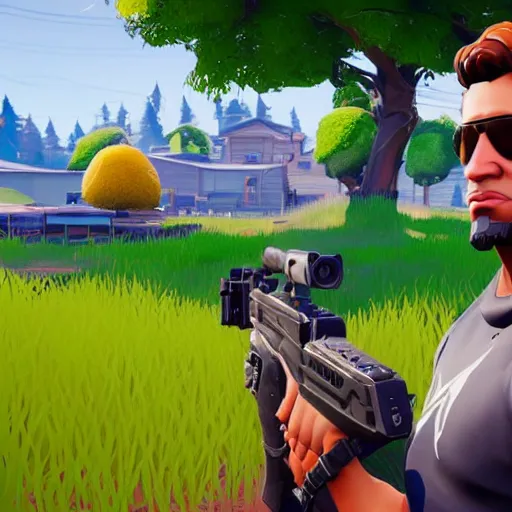 Prompt: Twitch streamer Adin Ross in Fortnite 4K detailed super realistic
