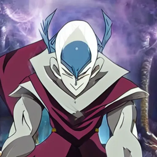 Image similar to Karthus from League of Legends in anime movie, dragonballz, jojo