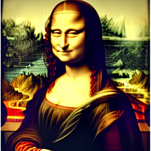 Image similar to Mona Lisa question if she is real or if she is a painting, Mona Lisa painting,