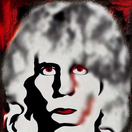 Prompt: Jim Morrison, The Doors, Detailed, Mixed Media, Cream paper, black, red, cyan, Digital Art. DeviantArt