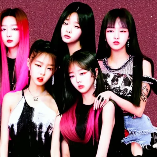 Prompt: blackpink not being in my area, high-res, menacing,