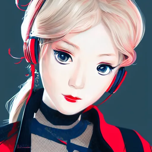 Image similar to Ann Takamaki from Persona 5, elegant, 2d, ultra highly detailed, digital painting, smooth, sharp focus, artstation, portrait art by Ilya Kuvshinov