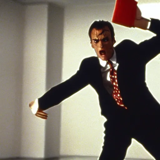 Image similar to T-Rex running in American Psycho (1999)