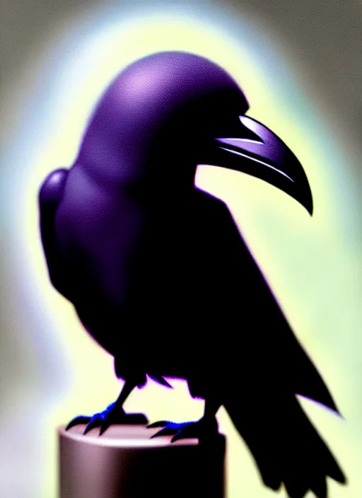 Image similar to a Raven Pokemon, by Casey Baugh, Steve Caldwell, Gottfried Helnwein, and Artgerm, 8k resolution, masterpiece work.