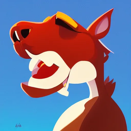 Image similar to face icon stylized minimalist danger mouse, loftis, cory behance hd by jesper ejsing, by rhads, makoto shinkai and lois van baarle, ilya kuvshinov, rossdraws global illumination