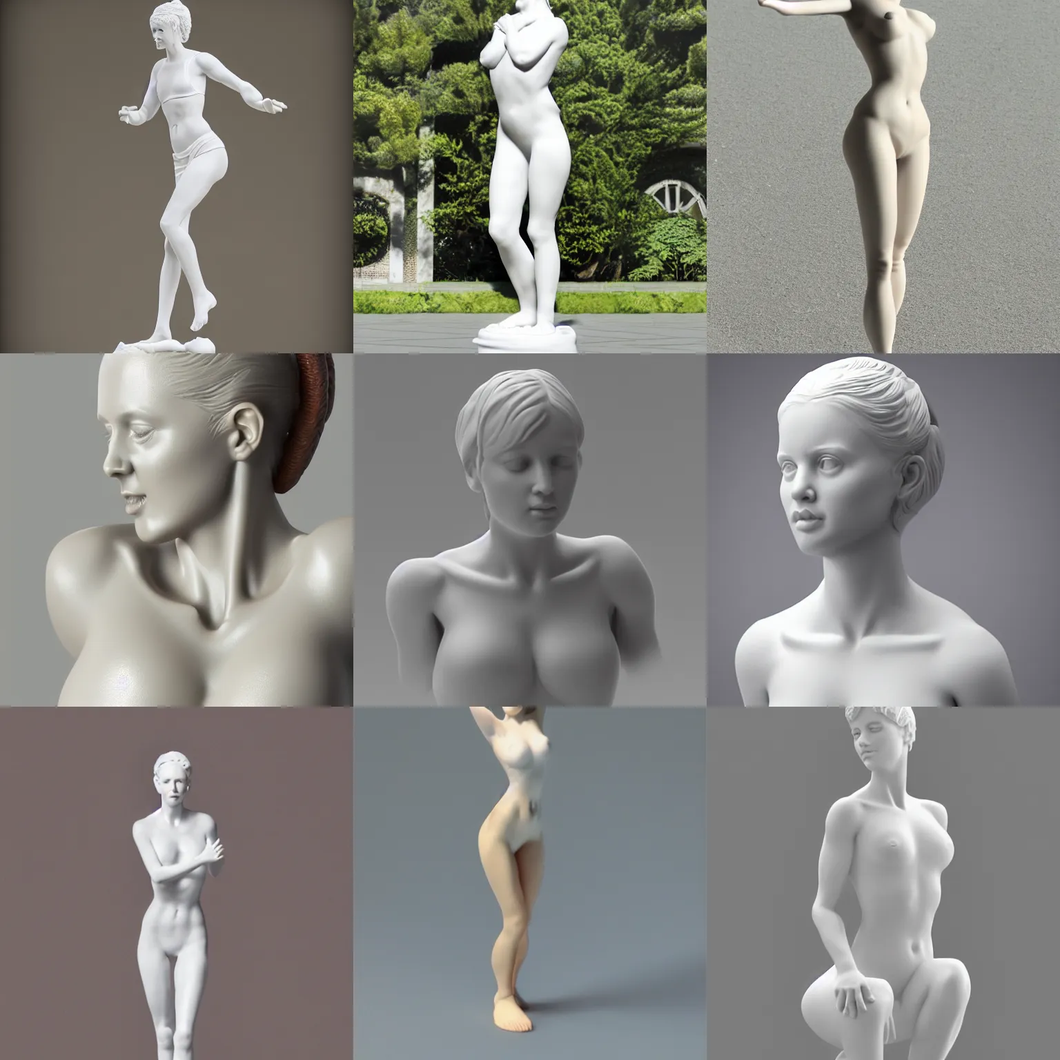 Prompt: 80mm 3d resin highly accurate miniature of woman, ideal athletic body, standing, white color, realistic 8K Bernini Sculpture, Introduction factory photo, Product Introduction Photo, Hyperrealism. Subsurface scattering, Octane Render Full body, simple background