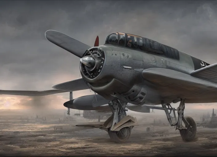 Prompt: detailed full body concept art illustration matte painting of an P-41 in full intricate detail, ultra detailed, digital art, octane render, 4K, dystopian, micro details