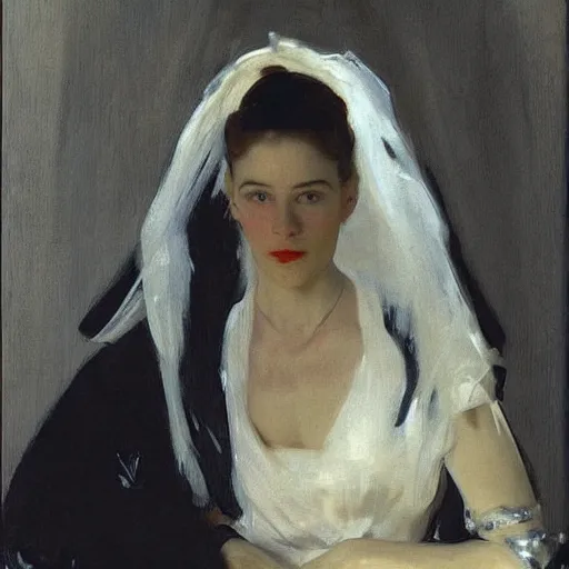 Image similar to “madame x by John singer Sargent”