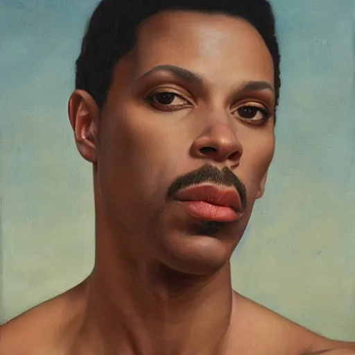 Prompt: Portrait of Prince by Francine van Hove