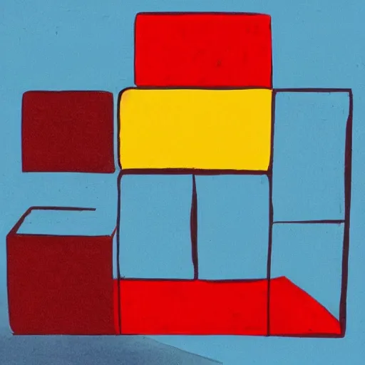 Image similar to frank is a red cube. frank is high. bob is a blue cube. bob is low